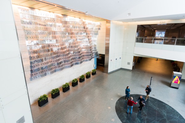 Inside the great hall of National Museum of American History