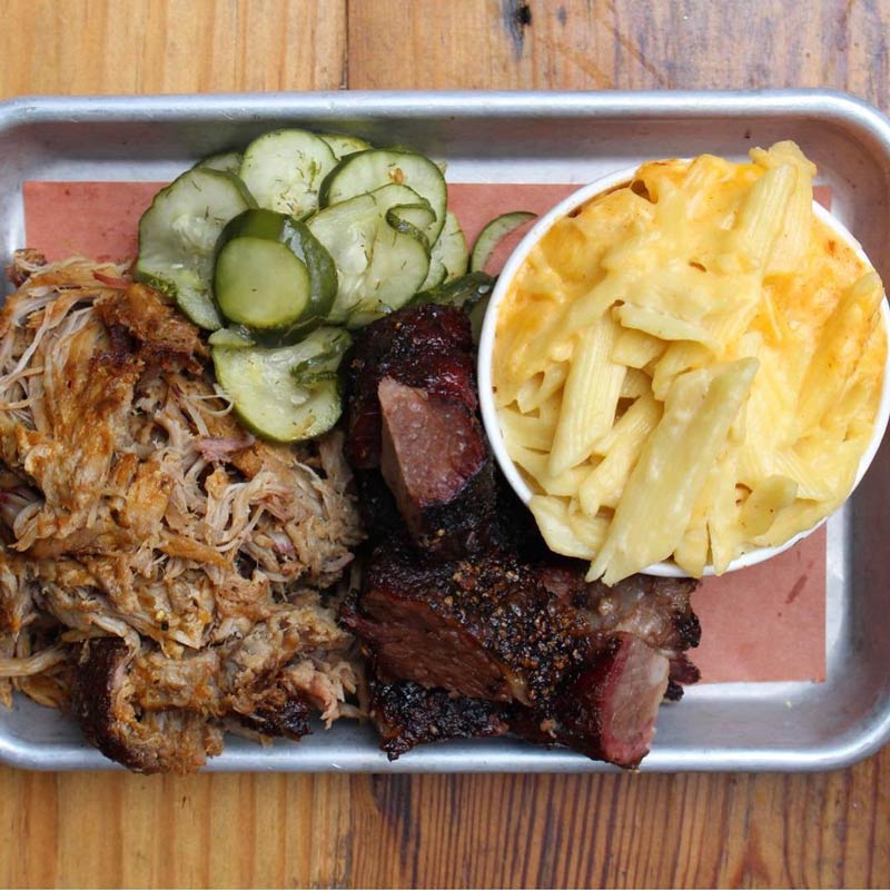 @hillcountrybbq - BBQ platter from Hill Country Barbecue Market in Washington, DC - Where to get barbecue and all-American eats in DC