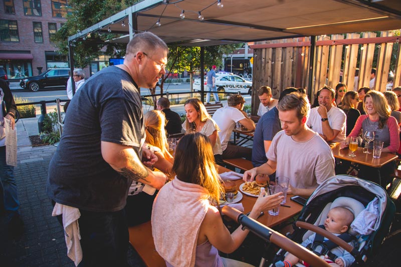 Young family dining at Bluejacket on the Capitol Riverfront - Family friendly restaurants in Washington, DC